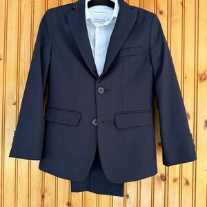 IZOD Boys Navy Suit, Slim Shirt & Pants